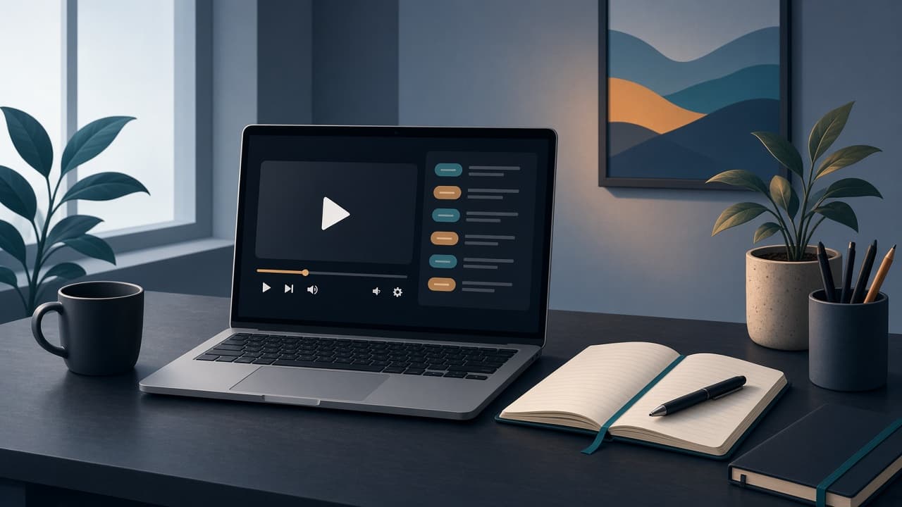 Video workspace used to transcribe first, then translate the transcript